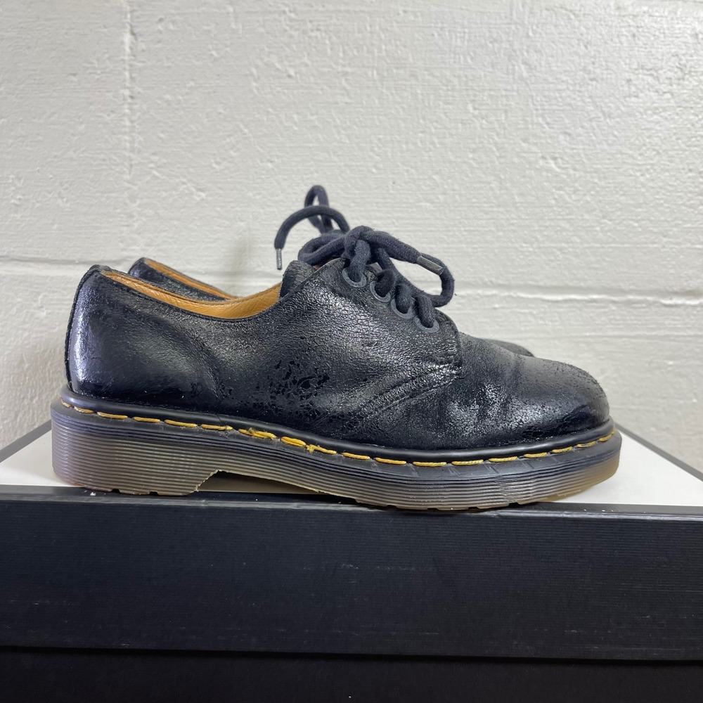 Dr. Martens 1461 Black Leather Glitter Oxford Shoes Lace up Women's 6 UK/7 US